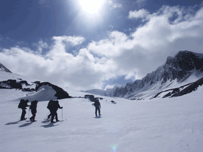 Tagestour Rondane Schneeschuhe und Backcountryski
